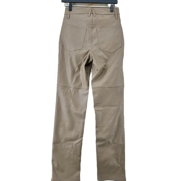 NWT Good American Women Better Than Leather Good Boy Pant Warm Caramel sz 2/26 - Picture 4 of 15